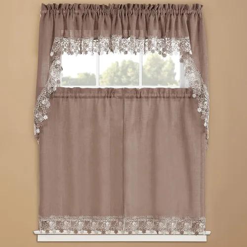 Vista 3 de RENAISSANCE HOME FASHION Par de cortinas Lillian, 56" X 36", Lino