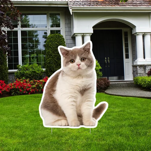 Vista 2 de Recortes personalizados de Coroplast para mascotas de tamaño real de cualquier fotografía, recortes personalizados de cuerpo completo para mascotas