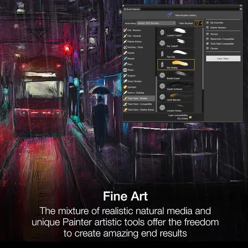 Vista 5 de Corel Painter 2023 Software de pintura profesional para arte digital, ilustración, arte fotográfico y arte fino [Descarga de Mac]