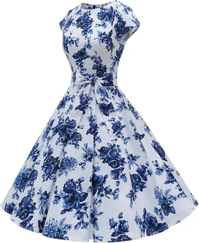 Vista 23 de Dressystar - Vestidos clásicos de fiesta con mangas casquillo, estilo Rockabilly y retro de la década de 1950