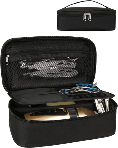 Vista 8 de Meiiy Bolsa de herramientas de peluquería, bolsa grande para cortar pelo, negro