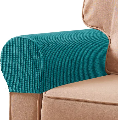 Vista 27 de Fundas de poliéster de alta elasticidad para reposabrazos de sofá, fundas impermeables para muebles, tela de elastano antimanchas, juego de 2