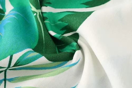 Vista 3 de Atwfo Conjunto de camisa hawaiana y pantalón corto para hombre, conjunto de 2 piezas para vacaciones, casual, con botones, playa, trajes florales