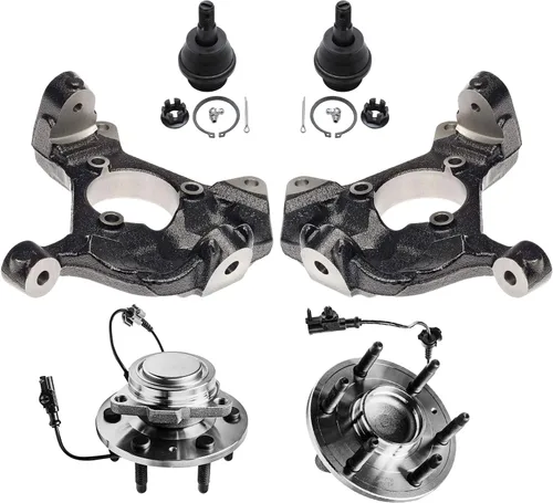 Vista 68 de Detroit Axle - Kit de nudillos traseros izquierdo FWD para Hyundai Santa Fe 2007-2009 Veracruz 2007-2012, reemplazo del conjunto de cojinete