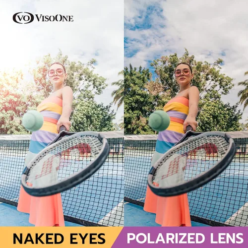 Vista 5 de VISOONE Polarized Retro Designer Sunglasses Light Square UV Protection Multicolor for Women Men NOE