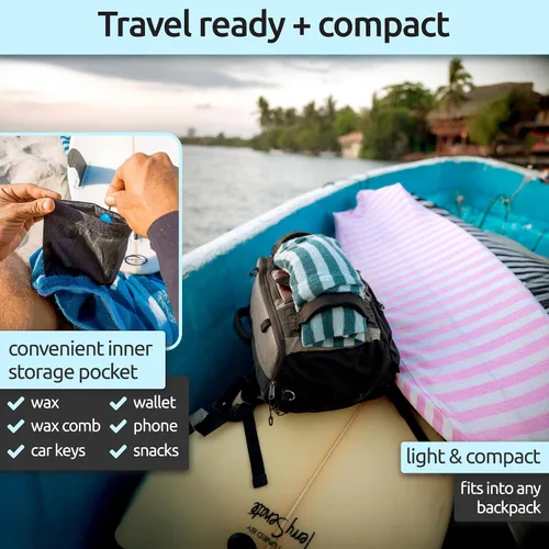 Vista 3 de Funda de calcetín para tabla de surf y funda para tabla de paddleboard Surf Squared - Bolsa protectora elástica ligera para tabla de surf