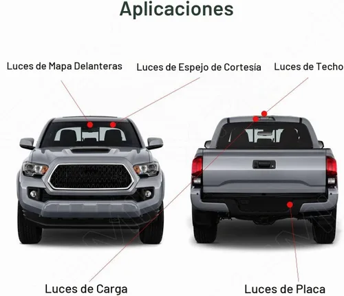 Vista 3 de Xpismii Paquete de 12 piezas de kit de luz LED blanco de 6000K para interior, reemplazo para Chevy Chevrolet Silverado/GMC Sierra 2007 2008 2009