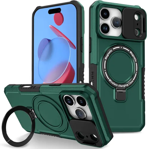 Vista 49 de Funda magnética para iPhone 11, soporte de anillo con ventana corrediza, funda protectora mate a prueba de golpes para iPhone 11 6.1, fundas