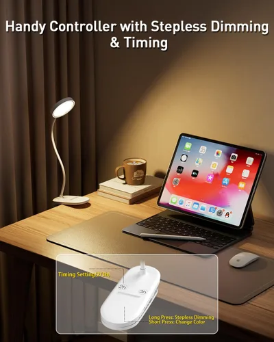 Vista 4 de Diomart Luz roja del libro, clip recargable en la luz LED 625nm para la lectura Temporizador, ayuda para dormir con luz roja, lámpara de noche