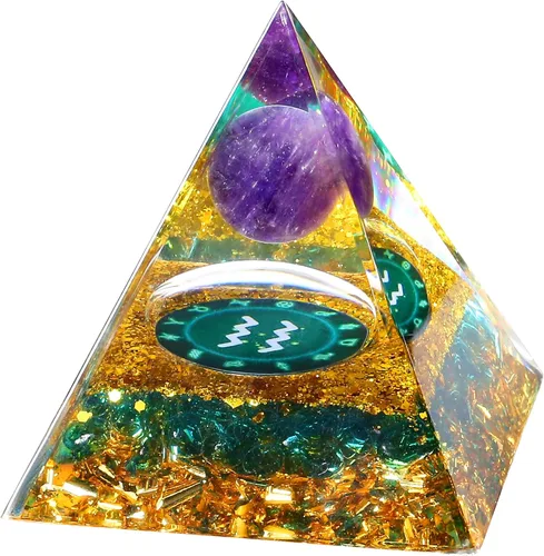Vista 19 de YATOJUZI Torre de Cristales Curativos de Amatista de 2.4 pulgadas, Cristal de Chakras, Reiki, Orgonita, Piedras Preciosas para Atraer Energía