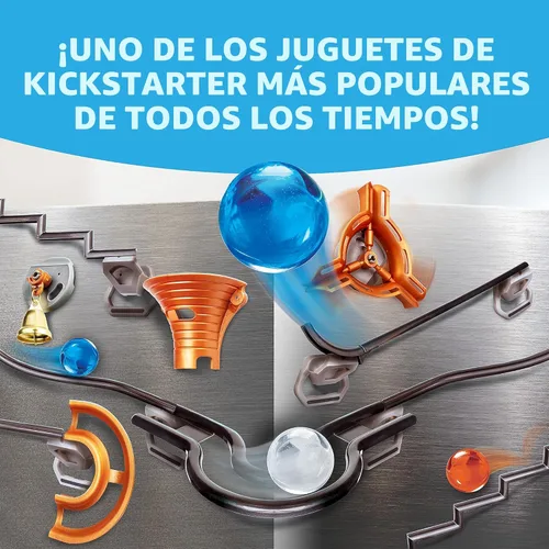 Vista 6 de National Geographic Magnetic Marble Run - Juego de construcción STEM de 75 piezas para niños y adultos con pista magnética, piezas de truco
