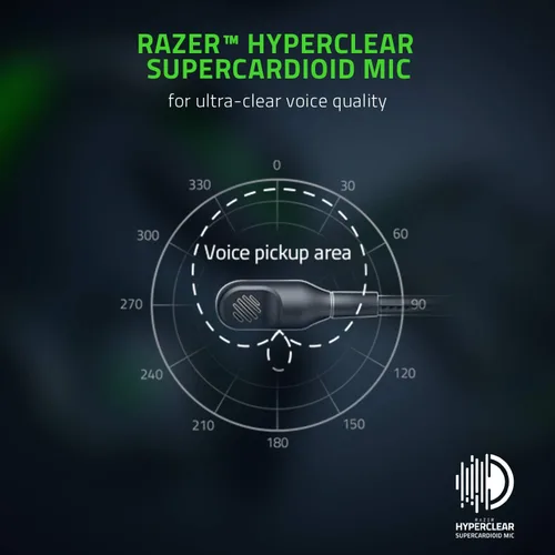 Vista 3 de Wireless Xbox Gaming Headset Razer Kaira Pro with Titanium Drivers & Supercardioid Mic - Black