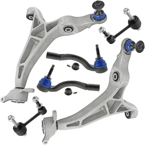 Vista 102 de Detroit Axle - Kit de extremo delantero para Chrysler 300 Dodge Charger 2011-2023 Challenger, 2 Lower Rearward Control Arms 2 Outer Tie Rods 2