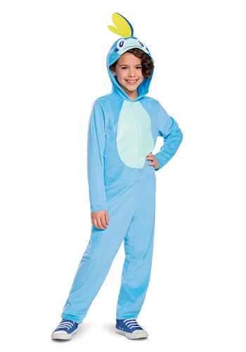 Vista 2 de Disfraz de Mameluco con Capucha de Sobble para Niños Pokémon Multicolor