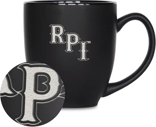 Vista 69 de Rico Industries - Taza de cerámica mate negra con grabado láser estándar de 15oz para NCAA (escuelas T & U) - Para bebidas calientes o frías