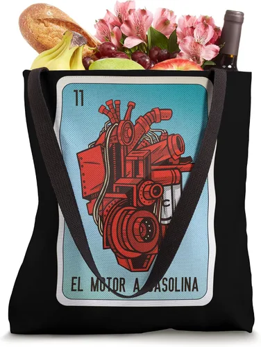 Vista 4 de El Motor A Gasolina Mexican Slang Chicano Bingo Cards Tote Bag