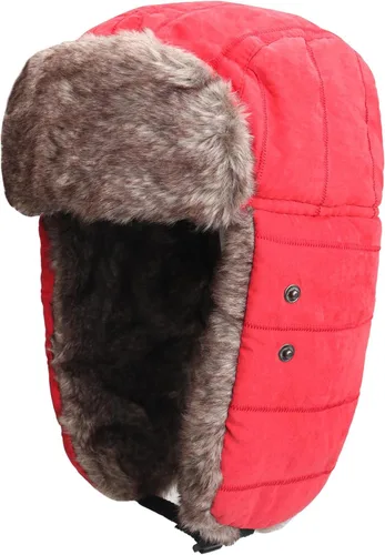 Vista 2 de Connectyle Sombrero de trampero de soldado cálido para invierno, sombrero de caza con solapas para las orejas