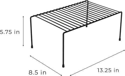 Vista 3 de Smart Design Estante de almacenamiento para gabinete, juego de 6, mediano, 8.5 x 13.25 pulgadas, pies antideslizantes, marco de metal de acero