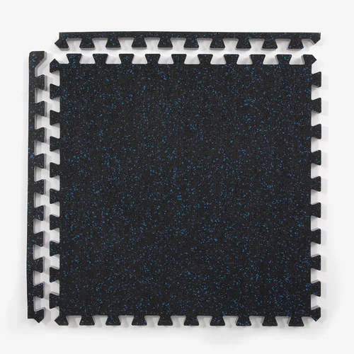 Vista 6 de IncStores baldosas de goma suave entrelazadas para el gimnasio – Alfombrillas perfectas para gimnasios en casa, locura, P90X, Cardio y más Azul 10%