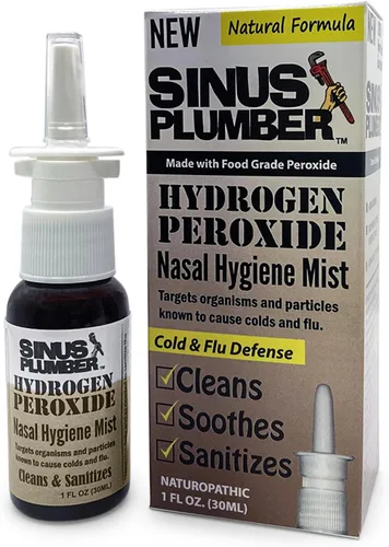 Vista 9 de Sinus Plumber Paquete de 2 aerosoles nasales de peróxido de hidrógeno, neutraliza las partículas transportadas por el aire para la higiene nasal