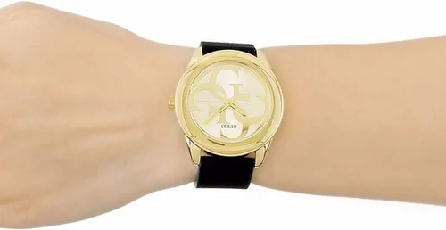Vista 5 de GUESS Reloj analógico de cuarzo para mujer con correa de silicona W0911L3 negro pulsera Negro - Pulsera