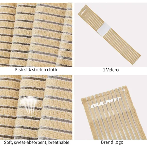 Vista 3 de Vendaje elástico de soporte de rodilla, correa de compresión de rodilla, soporte de soporte de tobillo/correa de compresión ajustable para Beige