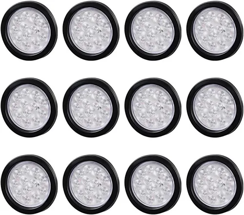 Vista 59 de Kit de tapones de cableado con cubierta de hule para luz trasera LED redonda de 4", 12 ledes, para RV, camioneta