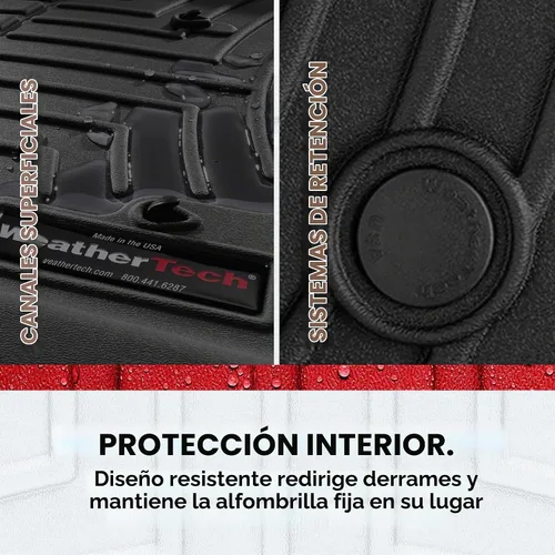 Vista 4 de Piso a medida delantero WeatherTech 440661, color negro