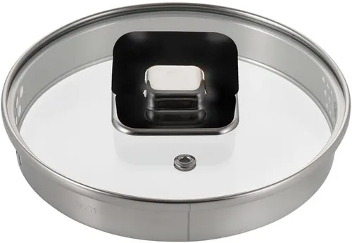 Vista 6 de NutriChef Tapa para cacerola - Utensilios de cocina antiadherentes con perilla plegable, libre de PFOA, funciona con el modelo: NCCWSTKBLK (negro)