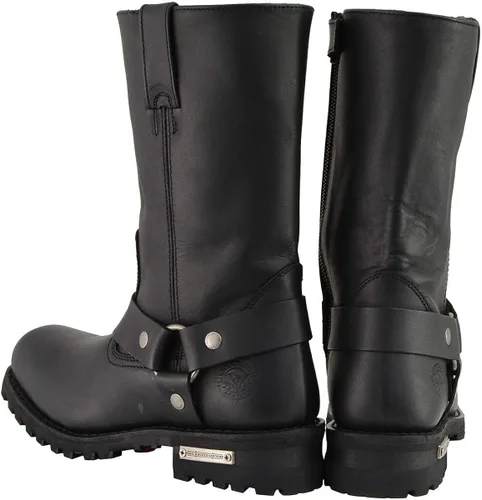 Vista 2 de Milwaukee Leather MBM131 - Botas de arnés clásicas de punta cuadrada para hombre de 11 pulgadas