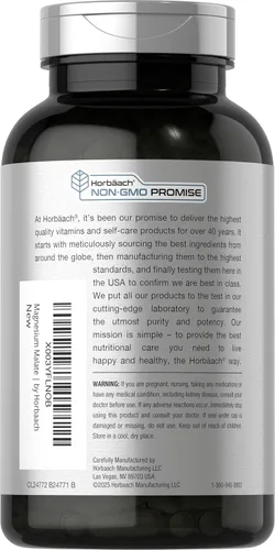 Vista 3 de Horbäach Malato de Magnesio 1800mg 250 cápsulas