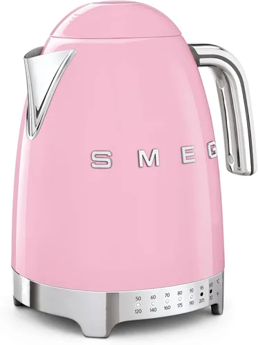 Vista 10 de SMEG Hervidor eléctrico de temperatura variable de 7 tazas, estética de estilo retro con tecnología avanzada, acero inoxidable, 1400 W, 120 V, base