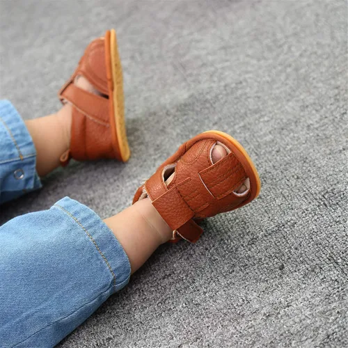 Vista 6 de RVROVIC Sandalias para bebés niños y niñas, zapatos de verano de primera calidad para exteriores, ligeras, suaves, antideslizantes, suela para niños