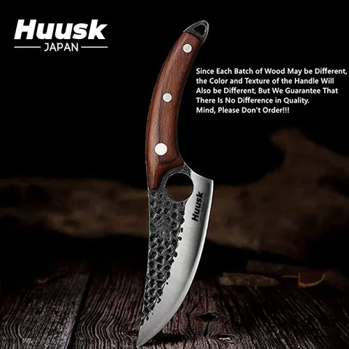 Vista 2 de Smith Chu Regalo para hombres Cuchillo vikingo forjado a mano Acero de alto carbono Japón Cuchillos de chef para barbacoa Carne Verduras Corte