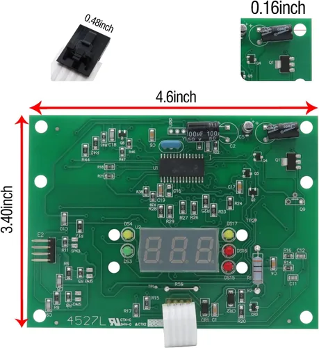 Vista 2 de IDXL2DB1930 - Tablero de exhibición, repuesto para calentador Hayward IDXL2DB1930, panel de control de teclado, interruptor de membrana compatible