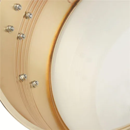 Vista 4 de Lykos Percussion - Juego de batería Timbales de 13 y 14 pulgadas con soporte y cencerro (dorado)