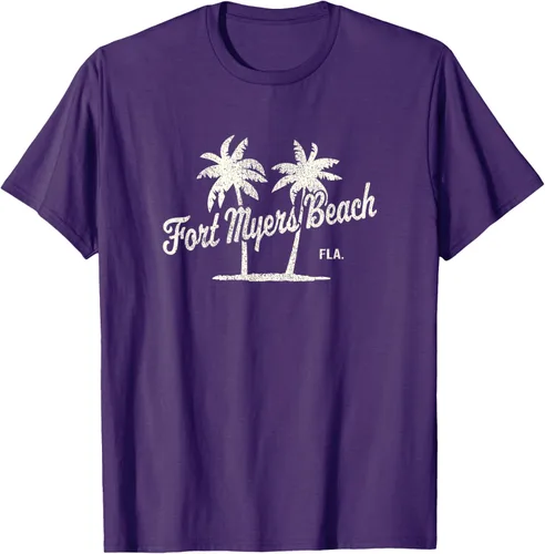 Vista 75 de Fort Myers Beach Florida Vintage 70s Palm Trees Graphic T-Shirt