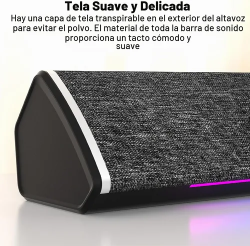 Vista 7 de SOULION Altavoces de computadora Bluetooth con cable alimentados por USB