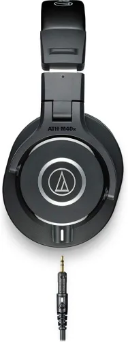 Vista 3 de Audio-Technica ATH-M40x - Auriculares profesionales para monitor de estudio, color negro, con ingeniería de vanguardia, copas auriculares giratorias