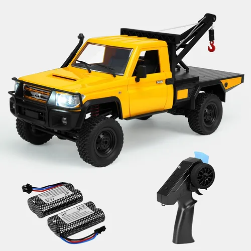 Vista 9 de MN82S RC Rock Crawler, camión de control remoto Toyota de 2.4 GHz, interruptor de 2 velocidades 4WD RC Crawler Off-Road Pick-up con 2