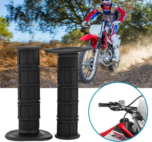 Vista 4 de HIAORS Empuñaduras de mano de motocicleta de 7/8 pulgadas para CRF YZF WRF KXF KLX Pit Dirt Bike Motocross Motocicleta Offroad Dirt Bike Negro