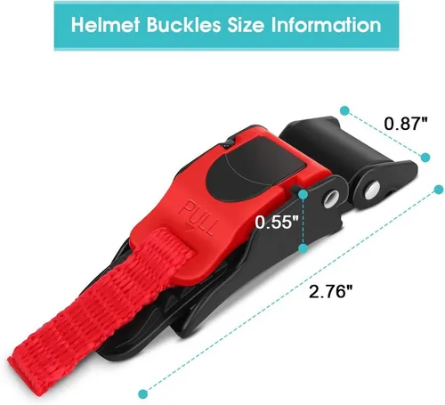 Vista 8 de Yosoo Health Gear Hebilla para casco de liberación rápida, 3 piezas de correa para casco de motocicleta, hebilla de liberación rápida, desconexión