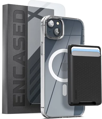 Vista 10 de ENCASED Funda magnética con protector de pantalla para iPhone 14 Plus de 6.7 pulgadas, compatible con MagSafe (transparente)