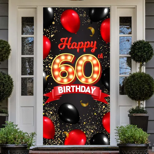 Vista 10 de Cartel de feliz cumpleaños número 15 rojo y negro, globos de fondo para decoración temática para niñas y mujeres, princesas de 15 años, suministros