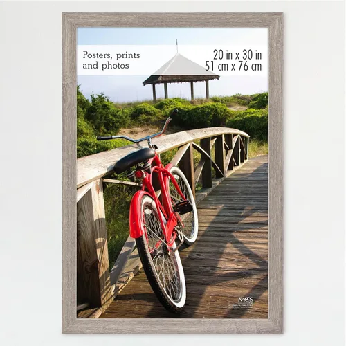 Vista 45 de MCS Marco para póster con estilo de museo, 11 x 17 pulgadas, madera de granero, vertical y horizontal, para colgar en la pared, marco grande
