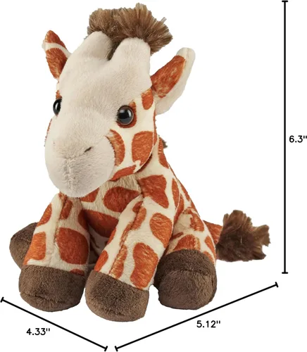 Vista 6 de Wild Republic Pocketkins - Jirafa ecológica, animal de peluche, 5 pulgadas, hecho de materiales reciclados, respetuoso con el medio ambiente