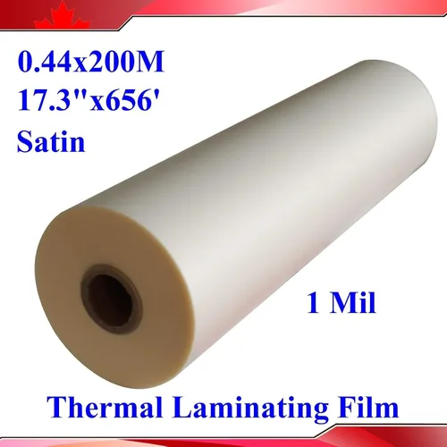 Vista 2 de TECHTONGDA Rollo térmico de película laminadora de 17 pulgadas x 656 pies, película elástica mate transparente con núcleo de 1 pulgada y grosor de 1