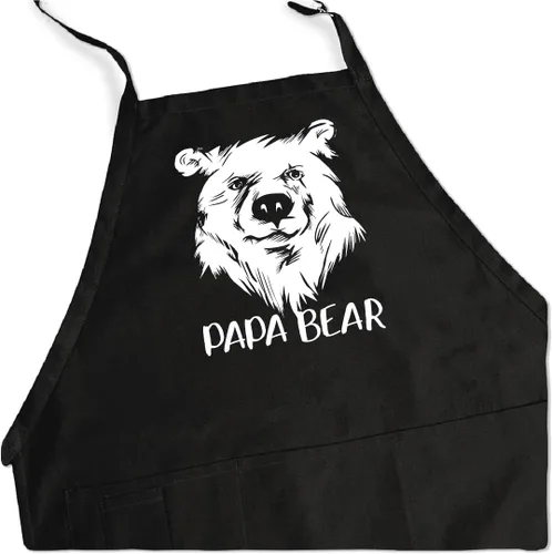 Vista 2 de ApronMen, Papa Bear BBQ Grill Delantal ajustable para hombre, talla única