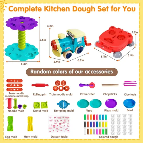 Vista 2 de EagleGrove Juegos de masa para niños de 4 a 8 años, artes y manualidades para niños de 4, 5, 6, 7, 8, 9, 10 años, kits de creaciones de cocina