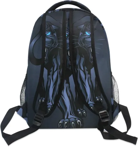Vista 5 de Roaring Panther Mochila escolar Mochila de viaje para niños estudiantes, Patrón 1, Mochilas Daypack